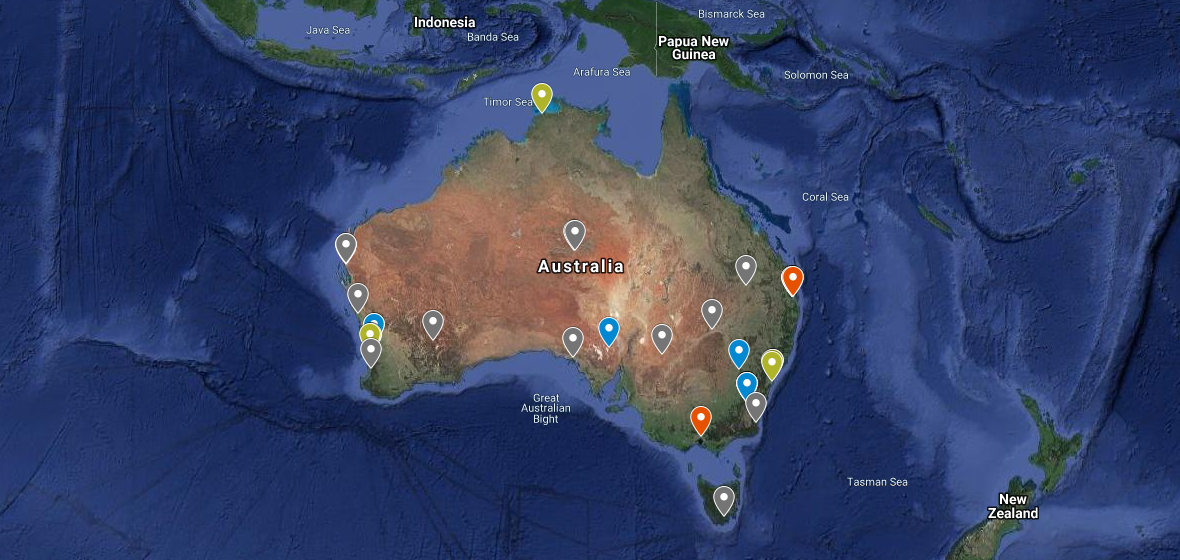 Satellite Ground Station Map